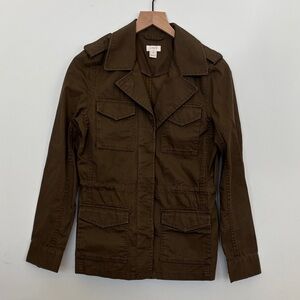J. Crew rich brown light cotton jacket XS